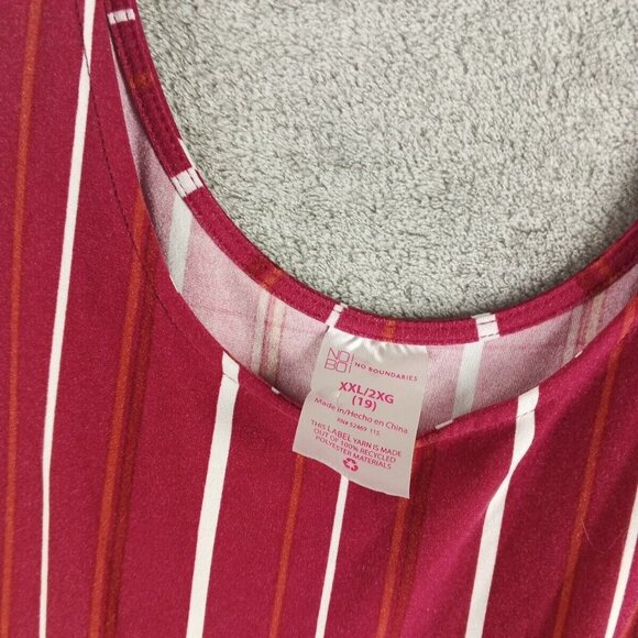 NO BOUNDARIES Women Jumpsuit Junior Size XXL(119) Striped Knit Pockets Waist Tie - Picture 8 of 11